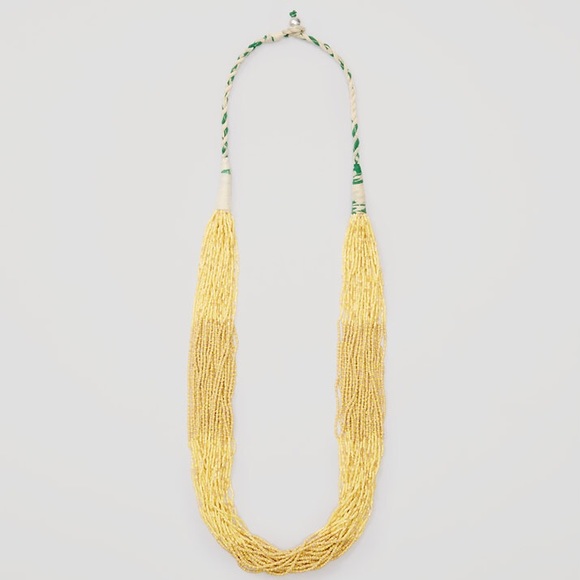 LOFT Yellow Layered Beaded Necklace Jewelry Bead