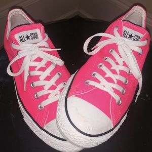 Gently Worn Hot Pink Converse
