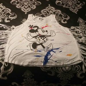 Minnie Mouse Splatter paint tank top