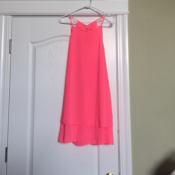 Cute mini bright pink summer dress - no tags