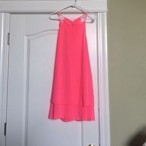 Cute mini bright pink summer dress - no tags