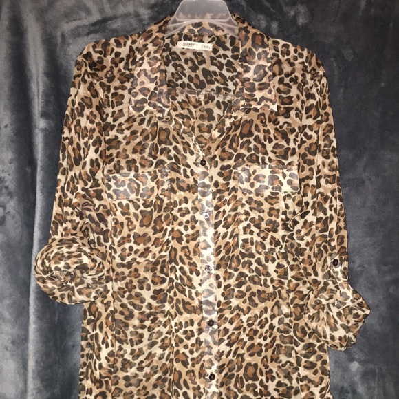 Old navy leopard button down