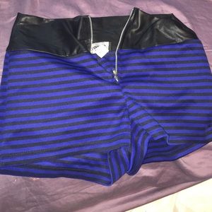 Blue black shorts