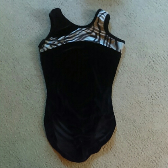 Tiger print gymnastics leotard