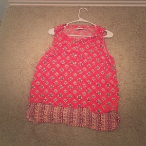 J-Jill Medium Orange Tribal sleeveless top
