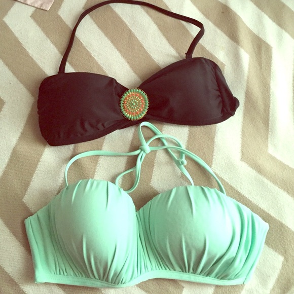 2 pcs  bikini top bandeau vintage style