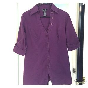 Purple Button Down Shirt