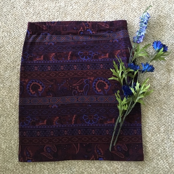 Paisley Bodycon skirt