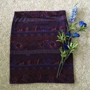 Paisley Bodycon skirt