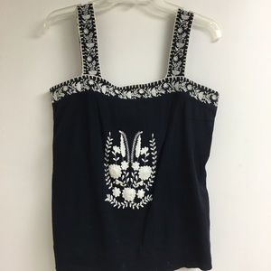Joie Sleeveless Embroidered Top