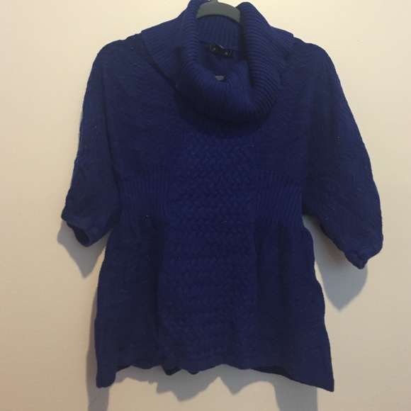 Blue sparkle turtleneck