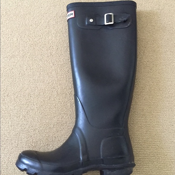 Black Tall original Hunter Wellington Rainboots