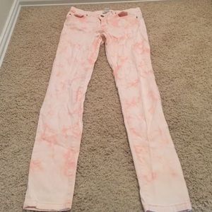 Forever 21 Light Pink Tie Dye Skinny Jeans