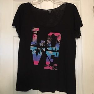 Torrid Thin Black Tee