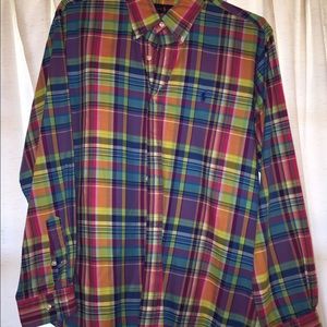 Men's multicolored button up