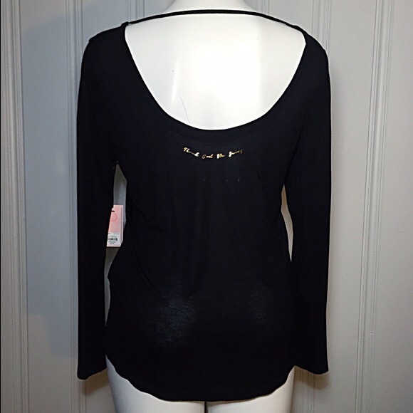 Juicy Couture Black Graphic Bar Back Tee M - Picture 3 of 5