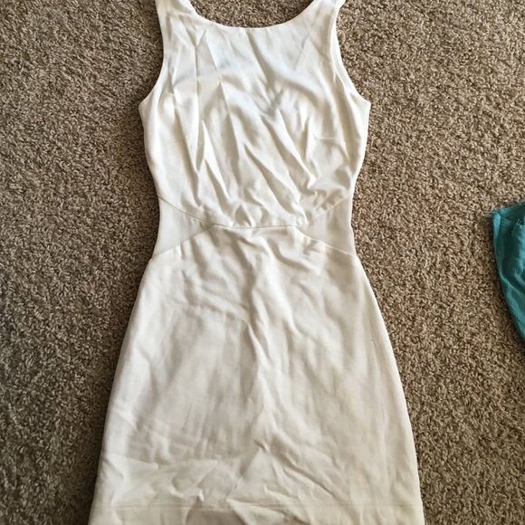 Bodycon white dress - great fabric