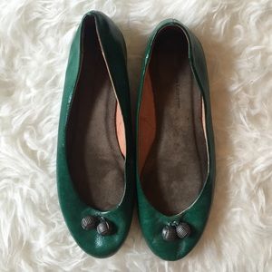 Anthropologie green flats size 7