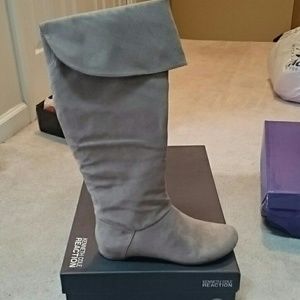Taupe fold over boots NWT