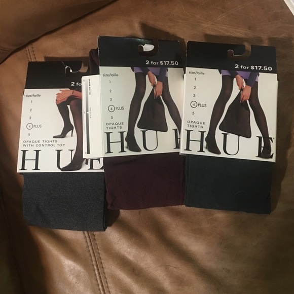 Three pair plus size tights for one price!