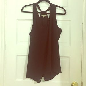 Lightweight racer-back blouse, super flattering.