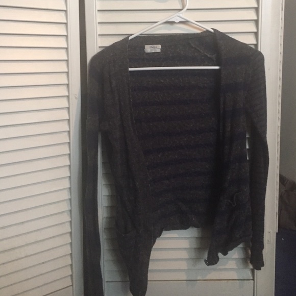 Stripped Dark grey cardigan