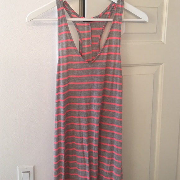 Gray/Hot Pink Maxi dress!