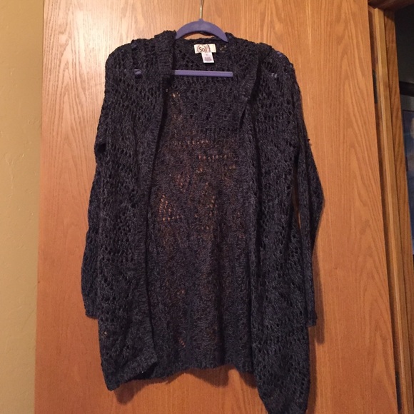 SO brand hooded cardigan