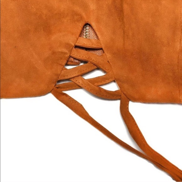 🆕Faux Suede Boho Wrap Top - lowest - Picture 2 of 4
