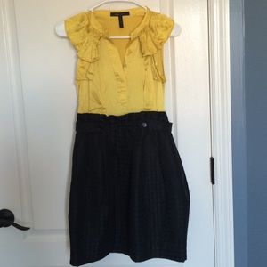 BCBGMaxAzria Two-Tone Silk Dress