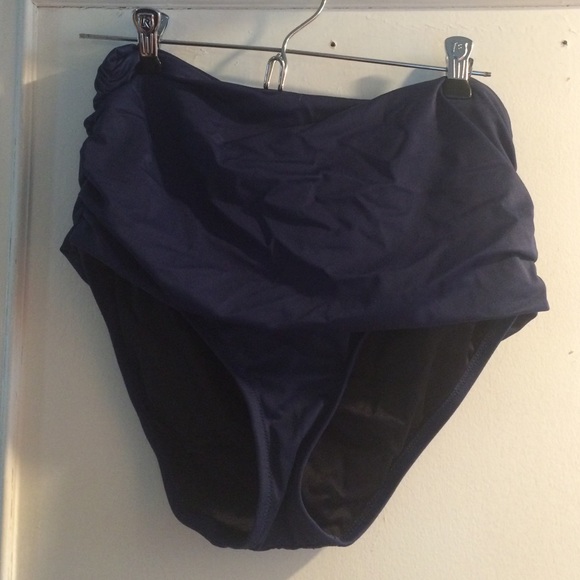 JCrew high waisted bikini bottoms.