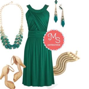 Modcloth Happy to Gather dress in fern