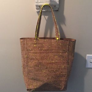 Cute cork and vinyl tote.