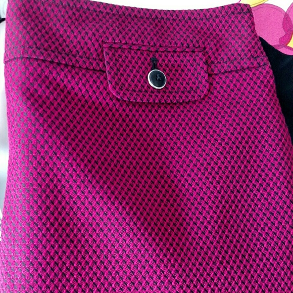 Raspberry Pink / Black Ann Taylor LOFT Skirt