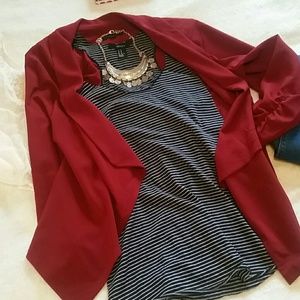 navy blue & white striped racerback tanktop