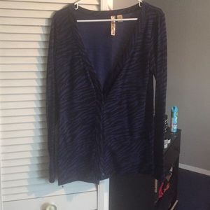 Dark blue zebra cardigan