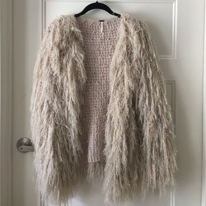 Free People Faithful Shaggy Cardigan