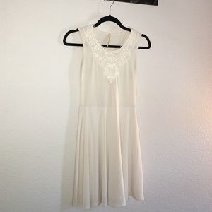 Cream sun dress with crochet detail