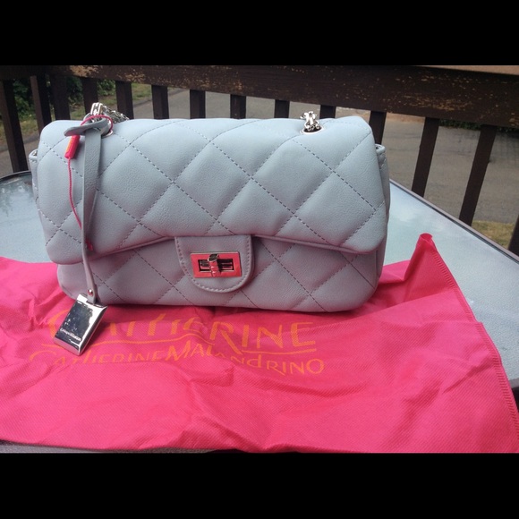 Light blue quilted bag