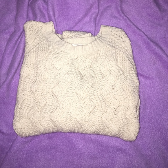 Crocheted tan sweater
