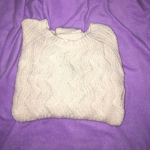 Crocheted tan sweater