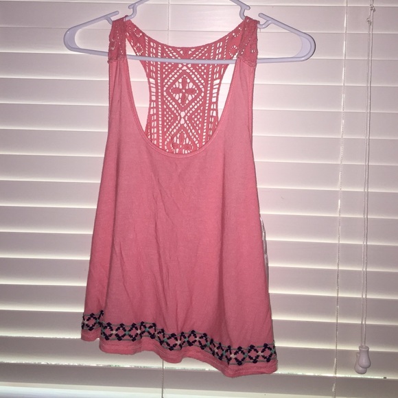 Pink racerback tank top