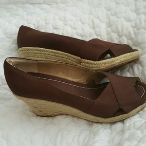 Brown Espadrille Wedges