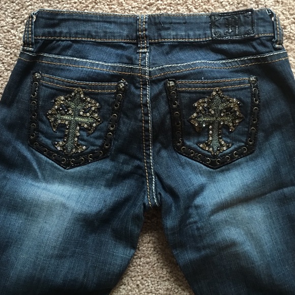 Jeans with Cross on both pockets