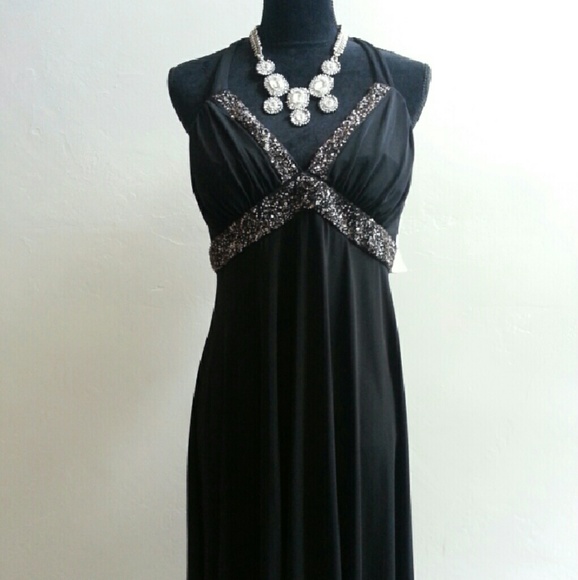 Black Halter Party Dress