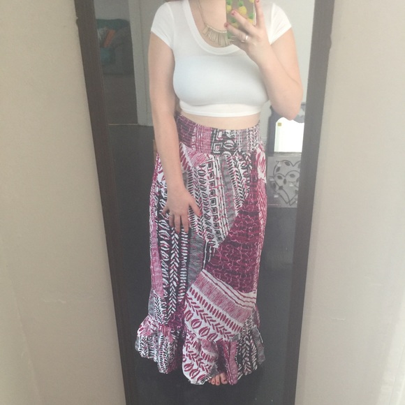 Tribal High Waisted Maxi Skirt - Picture 1 of 1