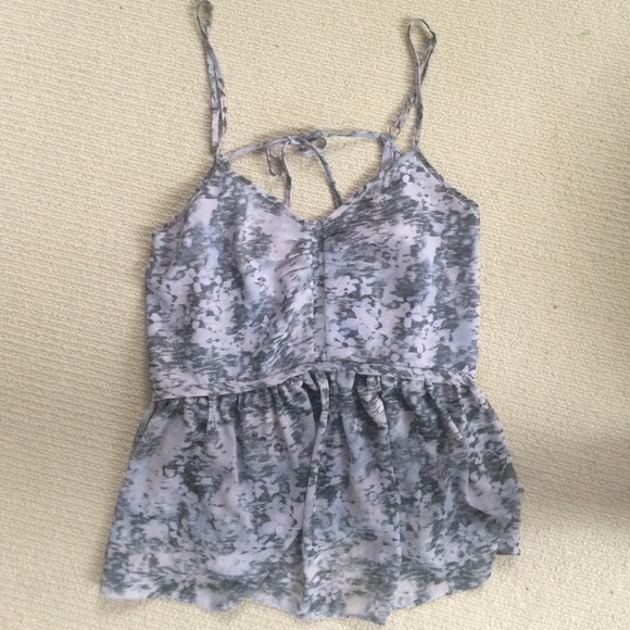Urban Outfitters light purple flowered peplum tank