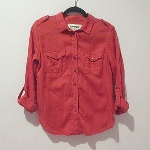 red button up from garage