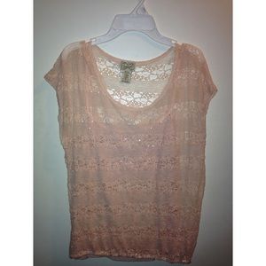 Eyelash Couture blush pink blouse