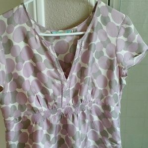 Boden purple and gray top